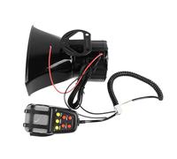 Tbest Altavoz de Megáfono de Automóvil 7 Tono Sonido Sirena Amplificador de Emergencia de Emergencia Vehículo Ruidoso 12v para Camiones Vehículos Sitios de Construcción de Plástico