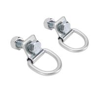 Tbest Anillo en D de Anclaje de Amarre para Remolque de 2 Piezas, Anillo en D Forjado Atornillado de Alta Resistencia, Acero Resistente de 14 Mm de Espesor con Tornillo de Montaje