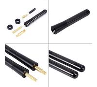 Tbest Antena Corta de Fibra de Carbono Negra de 80 Mm y 120 Mm Reemplazo Universal de Antena de Radio Automática de Aleación de Aluminio para de Látigo de Mástil de Vehículo