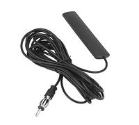 Tbest Antena de Parche de Antena de Radio, 1 Pc Amplificador de Antena de Radio de Coche Ant 309 Universal Cable 5M 85 112MHZ FM Antena de Parche de Antena Antena Montaje de Parabrisas Negro