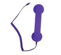 Tbest Auricular con Cable de Teléfono Retro, Agarre Ergonómico, Llamadas Estables, Videoconferencias con Celda Tipo C, Forma de Receptor única, Accesorio Tecnológico Nostálgico, (Purple)