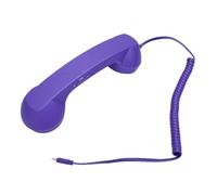 Tbest Auricular de Teléfono Retro, Auricular de Teléfono Retro Tipo C Receptor de Celular Portátil con Cable Vintage con Altavoz y Micrófono para Videoconferencias Móviles (Purple)
