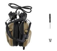 Tbest Auriculares Tácticos Auriculares de Comunicación Micrófono Flexible Bloqueo de Ruido Ajustable Peso Ligero Impermeable con Control de Volumen para Juegos de Combate CS (Soil Color)