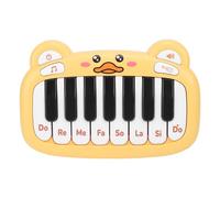 Tbest Baby Piano Keyboard Toy Portable Waterproofs Instrumento Musical ABS con Sonidos de Guitarra de Piano para Niños Pequeños 3 Baterías AAA (Yellow)