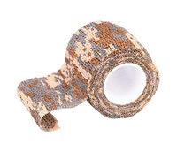 Tbest Banda Venda Cinta Bendaje Camuflaje,Camo Wrap Camouflage Tape Cinta de Camuflaje Militar del Ejército Autoadhesivo no Tejida Táctica de Rifle Sigilo Cinta para Caza Cám(Camouflage Deserto)