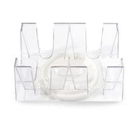 Tbest Bandeja Giratoria para Cartas 6 Barajas 2 Barajas Organizador de Portatarjetas de Plástico Transparente con Base Giratoria Suave para Torneos en Casa Juegos de Póquer Canasta (Pon 6 póquer)