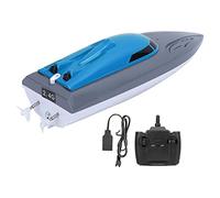 Tbest Barco de Control Remoto para Niños, Barco Rápido RC con Motores Duales, Juguete Submarino Abs RC de Alta Velocidad, Barcos de Control Remoto para Piscina y Lago, Niños y Niñas (Blue)
