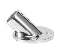 Tbest Base de Tubo Redondo de 45 Grados, Accesorio de Pasamanos de Acero Inoxidable 316, Accesorios de Hardware para Barcos de Calidad Naval, Plateado, 22mm, 25mm (25mm)