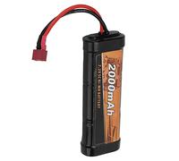 Tbest Batería NIMH de 2000mAh 7.2V, Batería de Alta Capacidad 25c con Enchufe T para la ZD 10 7568 1/10 RC Off Road Car, Conversión Estable, de Espera, Uso Duradero, Producto