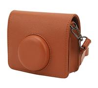 Tbest Bolsa de Cámara Instantánea Luz de Textura de Lujo PU Caso Protector para Mini Diseño Retro Correa de Hombro Portátil Almeja Magnética Piel Amigable 13 X 11 6cm (Brown)