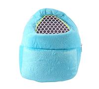 Tbest Bolsa de Transporte para Mascotas, Bolsa Bandolera de Transporte de Perros Hámster Rata Gato Conejo Mochila Carrier Mochila Erizo Chinchilla Ferret para Viajar al Aire Libre,21 * 25 cm(Azul)
