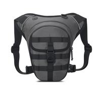 Tbest Bolsa para Muslo para Motocicleta, Cintura Ajustable, Multifunción, Resistente a la Lluvia, para Aventuras Al Aire, para Montar, Senderismo, Desplazamientos Urbanos, Gran (Gray)