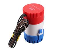Tbest Bomba de Agua de Sentina de 12V 500GPH, Impulsor Semiabierto de 3/4 Pulgadas, con Eje de Acero Inoxidable y Protección Antibloqueo de Aire para Barcos, Vehículos Recreativos
