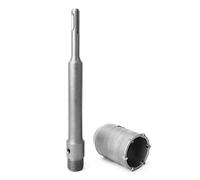 Tbest Broca para Hormigón con Vástago SDS, Kit de Sierra Perforadora de Pared de 50mm con Varilla de 200mm y Llave para Cemento, Piedra, Ladrillo, Mampostería, Trabajo Profesional