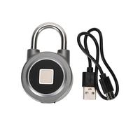 Tbest Bt-cerradura sin Llave con Huella Dactilar, Equipaje con Aplicación Ip65, Desbloqueo con 16 Grupos de Huellas Dactilares, Recargable por Usb para Gimnasio, Almacenamiento de Viaje, Ios (GREY)