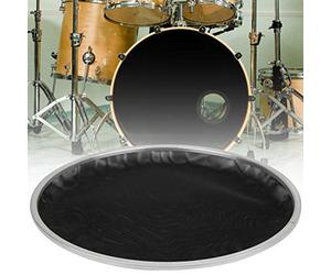 Tbest Cabezal de Tambor Silencioso de 10 Pulgadas con una Piel de Tambor de Red de Doble Capa-nylon para Tambores de Instrumento de Perpusión