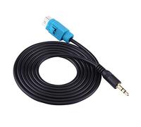 Tbest Cable Auxiliar para Automóvil Cable de Entrada Auxiliar Adaptador de Audio Estéreo Transmisión Rápida de Datos Navegación Rápida de Archivos Conexión en Forma de D con Entrada