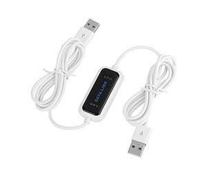 Tbest Cable de Transferencia de Datos de PC a PC, USB 2.0 en Línea PC Portátil a PC Cable de Transferencia de Archivos de Enlace de Datos Bridge EC