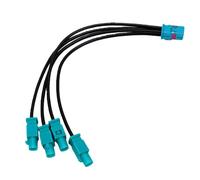 Tbest Cable de Vídeo LVDS Cable Coaxial RF de Vídeo Automotriz 59Z114 000Z Transmisión Estable de 4 Cavidades Blindado 20 Cm con 50 Ohmios 6 GHz para Cámaras ADAS FPD Link GMSL
