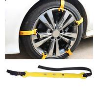 Tbest Cadena de Nieve para Neumáticos, Banda Antideslizante Ajustable | Material de TPU de alta resistencia, clavos de aleación para tracción, ajuste universal para automóviles