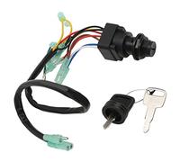 Tbest Caja de Control Remoto de 10 Pines Interruptor de Llave de Encendido 703-82510-42-00 Reemplazo para Motores Fuera de Borda de 4 Tiempos Interruptor de Encendido por Empuje para Estrangular