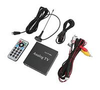 Tbest Caja de TV Analógica para Automóvil Receptor de Señal de DVD Móvil PAL SECAM NTSC Completo Pantalla de menú OSD Estructura Compacta de Metal para Vehículos y Monitores