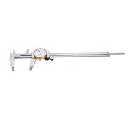 Tbest Calibrador de Dial de 0 200 Mm con Varilla de Profundidad, Herramienta de Medición Manual Alta, Calibrador Vernier a Prueba de Golpes, Construcción de Acero, Escalas Transparentes para