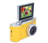 Tbest Cámara de Fotografía Digital 1080p 48MP High Resolution 2.4 Pulgadas HD Display 18x Video de Zoom Electrónico para Viajes Al Aire Libre ABS Compact Compact (Yellow)