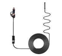 Tbest Cámara de Inspección de Endoscopio Industrial 3 en 1 con 6 LED IP67 para Teléfonos Inteligentes/PC (1M)