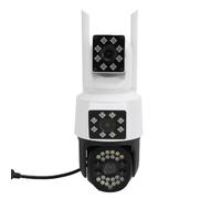 Tbest Cámara de seguridad PTZ 1080P para exteriores, WiFi, 360 grados, triple vista, detección humana con IA para el hogar, patio, fábrica, almacén (enchufe GB)