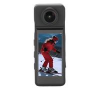 Tbest Cámara de Vídeo 4K POV Lente Giratoria de ángulo Ultraancho de 270 Grados con Pantalla de 1,97 Pulgadas Estabilización EIS IP65 para Vlogging Acción Deportiva