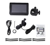 Tbest Cámara de Visión Trasera para Bicicleta 1080P con Monitor de Visión Nocturna de 5 Pulgadas Vista Gran Angular de 110 Grados Grabadora de Rotación 360 para Bicicletas de Montaña