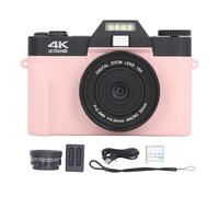 Tbest Cámara Digital 4K para Fotografía Cámara 4K con Enfoque Automático Cámara de Viaje con Zoom Digital 16X Cámara de Vlogging Antivibración de 48 MP Cámara de Vlogging con Pantalla