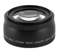 Tbest Cámara gran angular de 0,45 x y lente macro adicional para filtro de 55 mm de diámetro de 5,6 cm, construcción de aleación de vidrio óptico, color negro