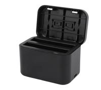 Tbest Cámaras de Acción de Cámaras de Batería Dual de Cargador de Carga Rápida Cable USB Tipo C Compatible con Baterías X4 Caja de Almacenamiento Compacto de ABS Negro