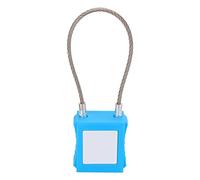 Tbest Candado de Bloqueo y Etiquetado con 2 Llaves de Latón, Grillete de 85 Mm, Candado de Cable de Acero de 175 Mm para Mantenimiento de Equipos, Uso Industrial (BLUE)