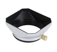 Tbest Capucha de Lente de Metal de 52 Mm Interior Sun Shechade Reduce los Bloques de Deslumbramiento en Exceso de Luz Solar para Fotografía Al Aire Libre Silver 52 Mm