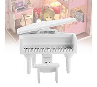 Tbest Casa de Muñecas Saburos de Piano Mini Mini Simulación PIO de de Madera para 1:12 Dolly House (White)