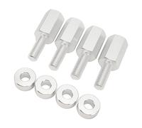 Tbest Casador de Asiento de 1.5 Pulgadas Soporte de Monturas de Elevación Fácil de Instalar para Maverick X3 Todos los Años Lado del Pasajero del Conductor 4pcs (SILVER)