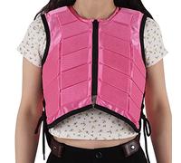 Tbest Chaleco Ecuestre para Niños, Equipo Protector Acolchado de Espuma para Montar a Caballo, Protector Corporal para Correas Laterales, Ligero, Cómodo, Rosa (CM)