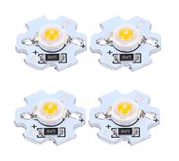 Tbest Chips LED De 5V, 200LM, 1W, Cuentas De Lámpara De Alta Potencia, 25 uds. De Luz 4000-4500K para Accesorios De Iluminación DIY, Linternas, Faros, Focos (luz amarilla)