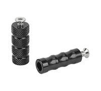 Tbest Clavija de Pie de Freno Revestimiento de Proceso CNC Aleación de Aluminio de Alta Resistencia Clavijas de Pie de de Marchas Universales para Reposapiés Trasero de Reinstalación (BLACK)