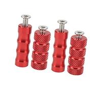 Tbest Clavija de Pie de Freno Revestimiento de Proceso CNC Aleación de Aluminio de Alta Resistencia Clavijas de Pie de de Marchas Universales para Reposapiés Trasero de Reinstalación (rojo)