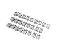 Tbest Clips de Cableado para Remolque, Diseño de Abrazadera de Doble Cara, Alambre de Marco de Acero Inoxidable para Kayak, Velero, 25 uds.