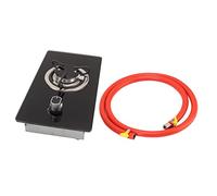 Tbest - Cocina de gas para autocaravana, 1 quemador de cocina, luz regulable en continuo, yate de cristal templado