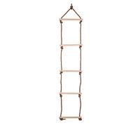 Tbest Columpio de Escalera para Niños - Escalera de Cuerda de Madera para Juegos Al Aire, Jardín y Casa en el árbol - Material Seguro, Construcción Robusta para Edades de 3 a 12 Años