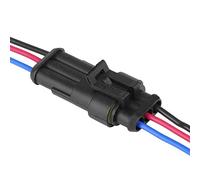 Tbest Conector de Cable Eléctrico Impermeable de 3 Pines Conector Eléctrico Impermeable para Automóvil Conectores de Cable Eléctrico Automático para Automóvil, Camión, Barco, Motocicleta