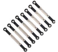 Tbest Conector de Extremos de Barra de Acoplamiento de Brazo de Varillaje de Metal para Varilla de Tracción de Servo de Dirección RC para WPL/MN/Feiyue - Pieza de Actualización Liviana de Alto (BLACK)