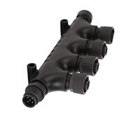 Tbest Conector en T de 4 Puertos para NMEA 2000, M12 5 Pines IP67 Impermeable para Redes Lowrance