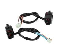 Tbest Conjunto de Interruptor de Arranque de Manija ABS de Controles Duraderos Bocina Dirección Encendido Faros Aptos para ZJ125 CG125 Negro 2 Piezas